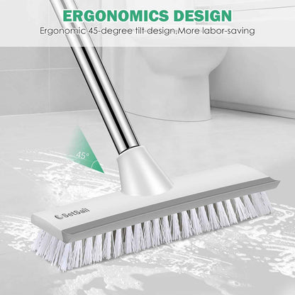 SetSail 51 Inch Long Handle Deck Brush – Heavy Duty Patio and Balcony Scrubber with Stiff Bristles for Outdoor Surface Cleaning