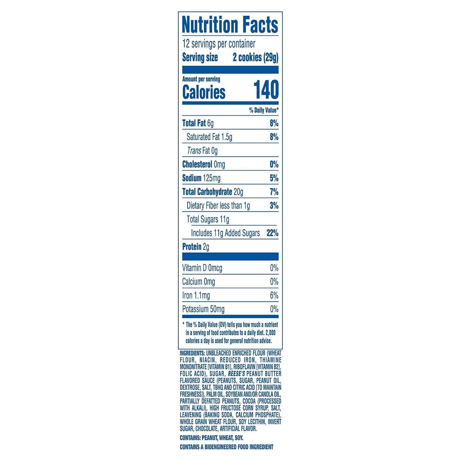 OREO REESE'S Peanut Butter Creme Cookies – After-School Lunchbox Treat for Kids, Kosher Sandwich Snack, 12.35 oz