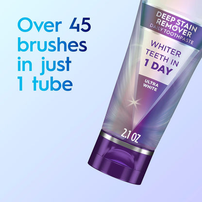 Crest 3DWhite Brilliance Deep Stain Remover Toothpaste – Daily Bathroom Self-Care Ritual for Coffee and Tea Drinkers