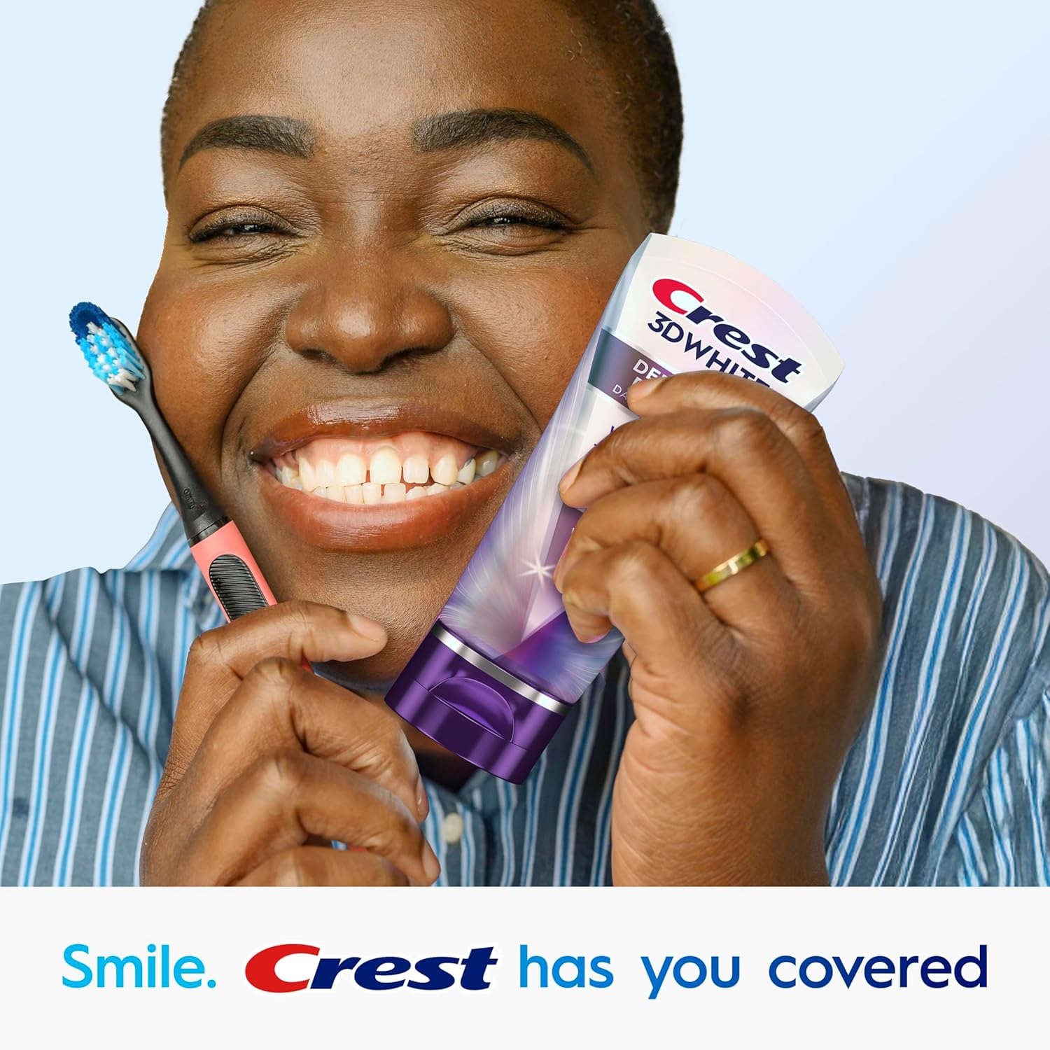 Crest 3DWhite Brilliance Deep Stain Remover Toothpaste – Daily Bathroom Self-Care Ritual for Coffee and Tea Drinkers
