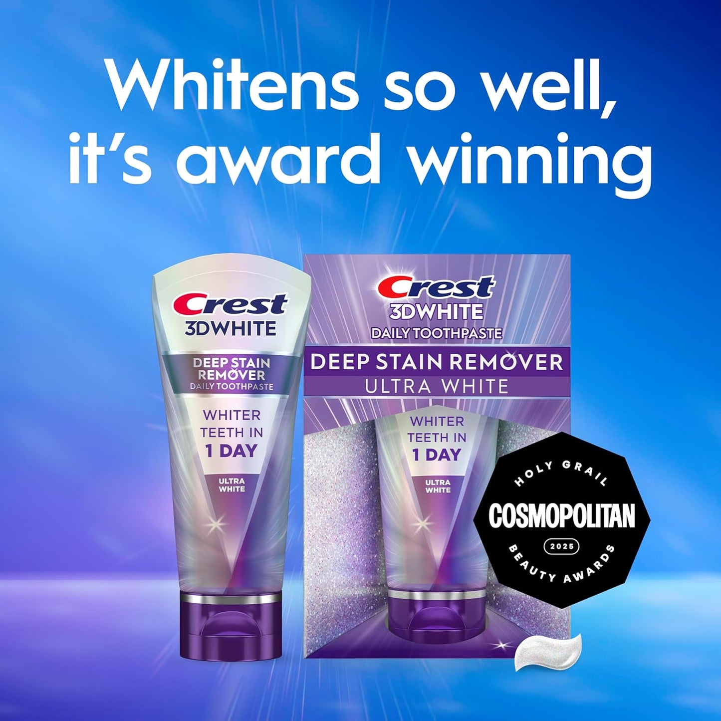 Crest 3DWhite Brilliance Deep Stain Remover Toothpaste – Daily Bathroom Self-Care Ritual for Coffee and Tea Drinkers