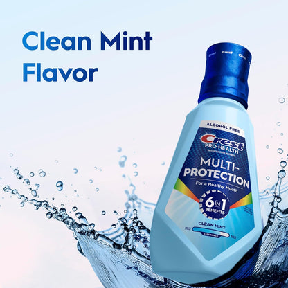 Crest Pro Health Multi-Protection Mouthwash 2 Pack – Alcohol-Free Fluoride Rinse for Daily Self-Care Ritual and Enamel Repair