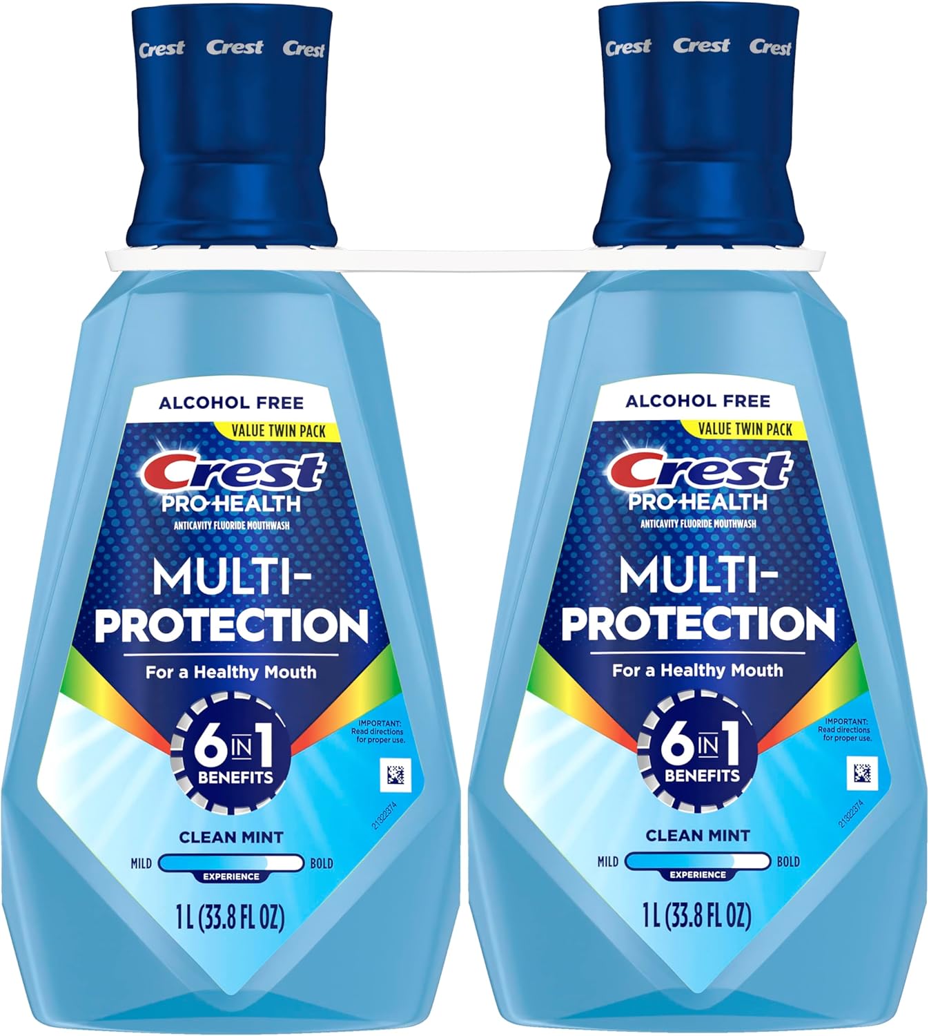 Crest Pro Health Multi-Protection Mouthwash 2 Pack – Alcohol-Free Fluoride Rinse for Daily Self-Care Ritual and Enamel Repair