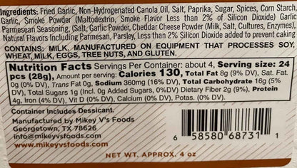 Mikey V's Gator Toes Garlic Parmesan Snacks – Mindful Movie Night Snack for Relaxing Evenings, 3.9oz