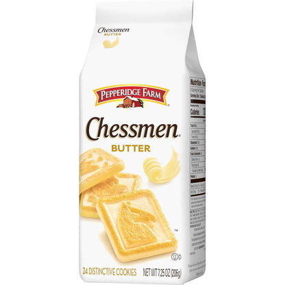 Pepperidge Farm Chessmen Butter Cookies – Lunchbox Snack for Kids, Individually Portioned Shortbread