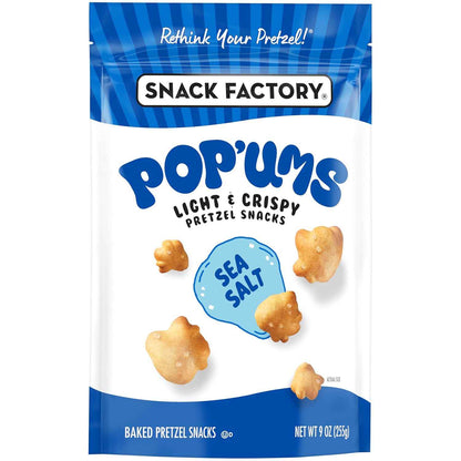 Snack Factory Pop'ums Pretzel Snacks – Office Desk Midday Crunch for the 3pm Slump