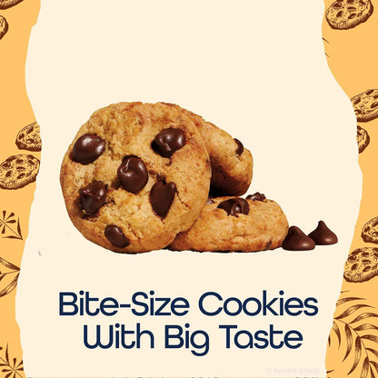 Famous Amos Chocolate Chip Cookies, Bite-Size Snack Bag for School Lunchboxes and Kids' Backpacks, 9 oz Resealable Pack
