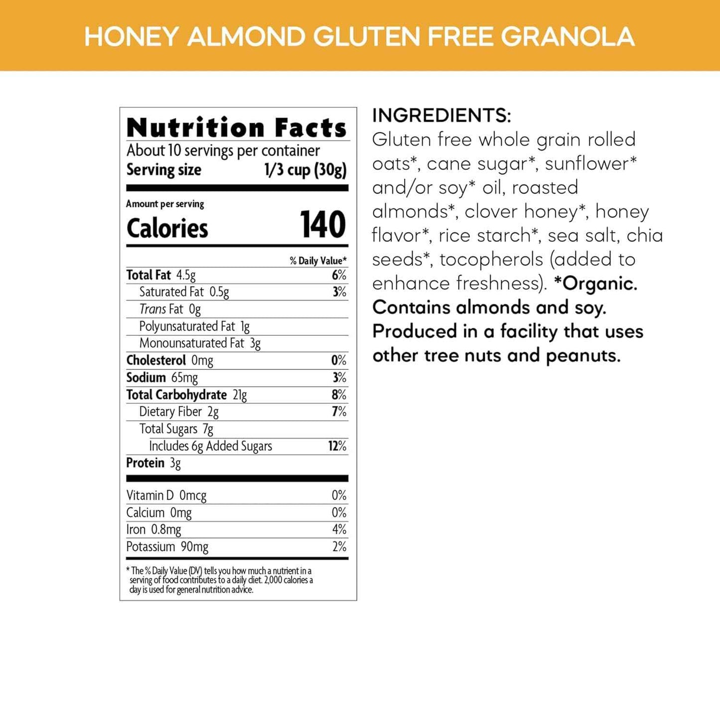 Nature's Path Organic Honey Almond Granola – Resealable Trail Snack for Hiking and Day Trips