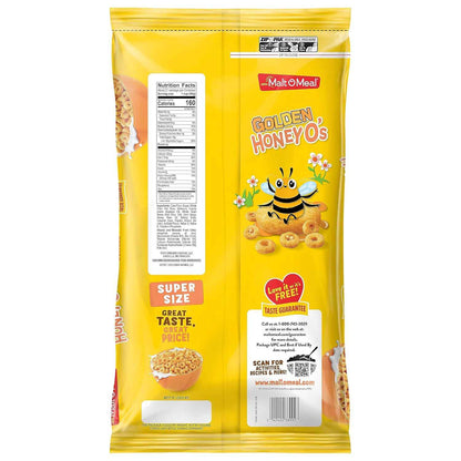 Malt-O-Meal Golden Honey O's Cereal – Wholesome Whole-Grain Breakfast, Honey Sweetened Corn Oat and Rice Blend for Mindful Mornings