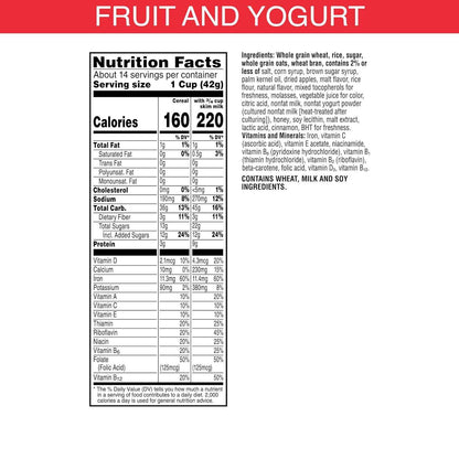 Kellogg's Special K Fruit and Yogurt Cereal – Family Breakfast Bowl Cereal for Shared Morning Meals, 22oz Giant Box