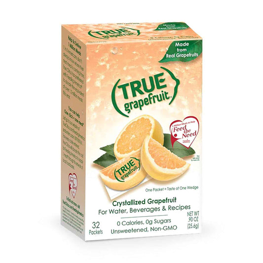 True Citrus Grapefruit Powder Packets – Travel Ready Citrus Flavoring for Hotel Rooms and Restaurant Glasses, Single Serve