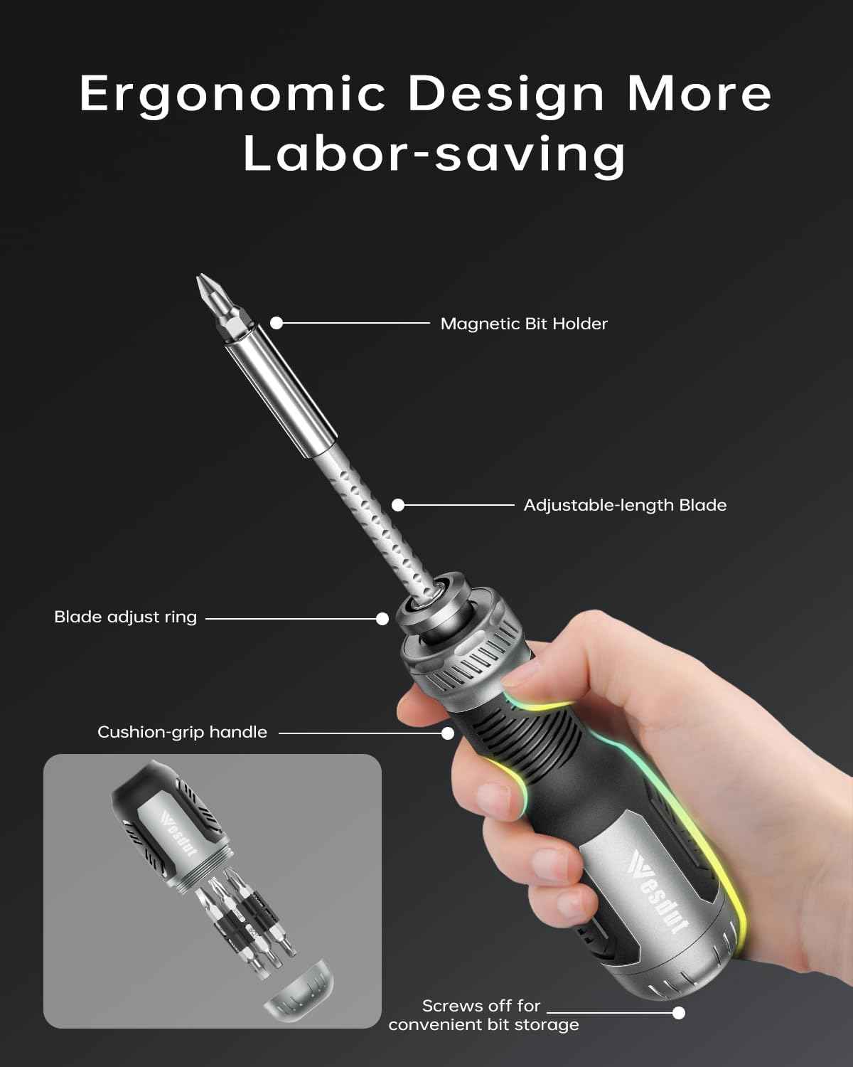 [Brand Name] 13-in-1 Multi-bit Screwdriver – Portable Repair Tool for Camping Trips and Roadside Fixes