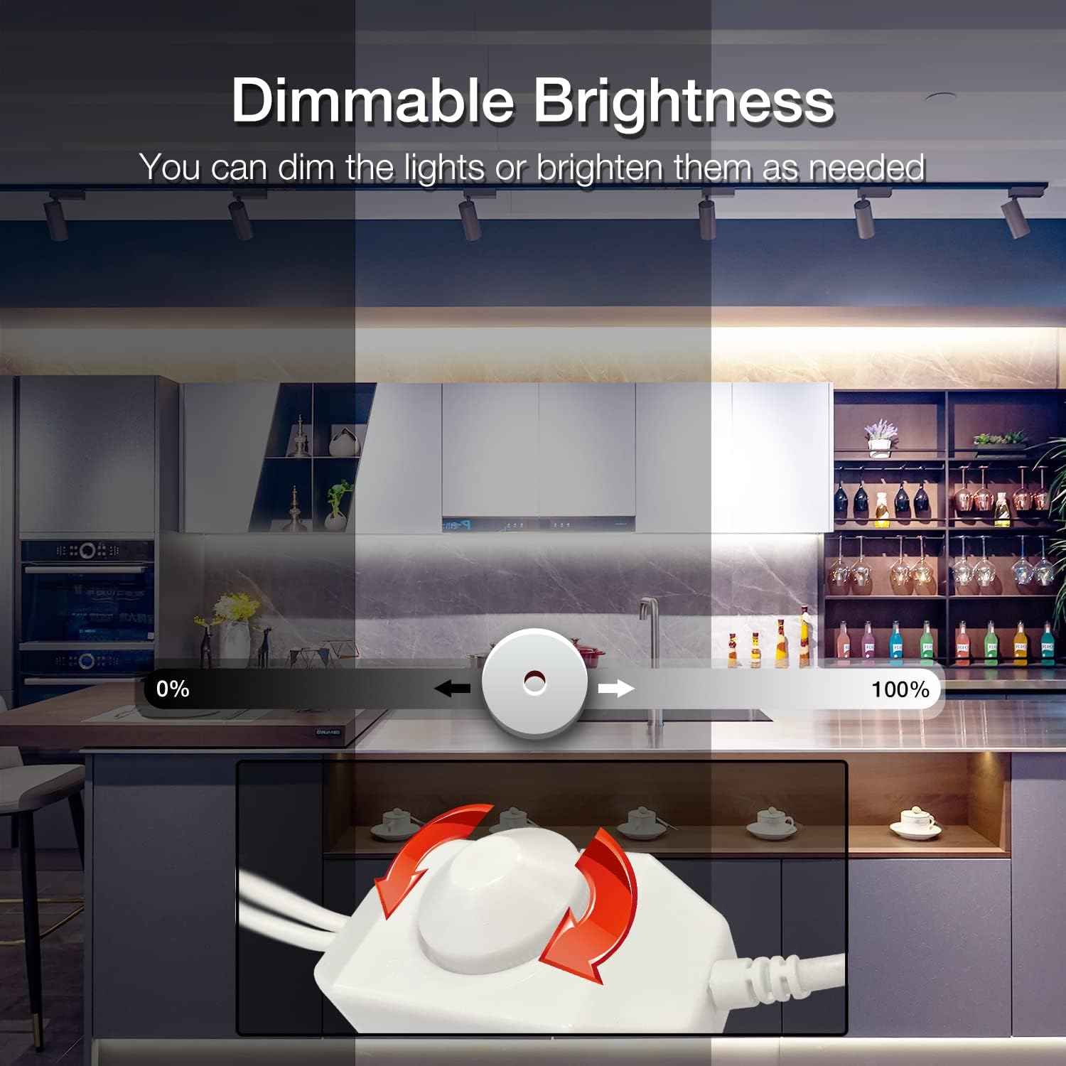 DAYBETTER COB LED Strip – Home Office Bias Lighting for Focused Work Sessions, 16.4 ft Dimmable