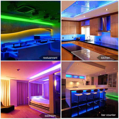phopollo LED Strip Lights – Low Voltage 12V Flameless Mood Lighting, Safe Around Kids and Pets