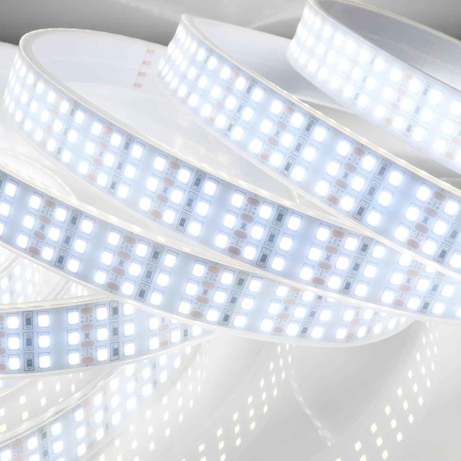 Muzata 12V Low-Heat LED Strip – Cool-to-Touch Daylight Tape for Homes with Kids and Pets