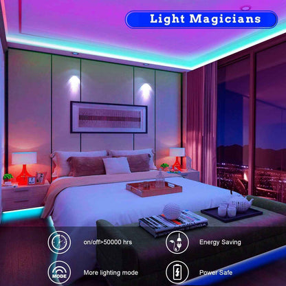 Tenmiro LED Strip Lights – Minimalist Bedroom Lighting, Clean RGB Accent for Uncluttered Spaces
