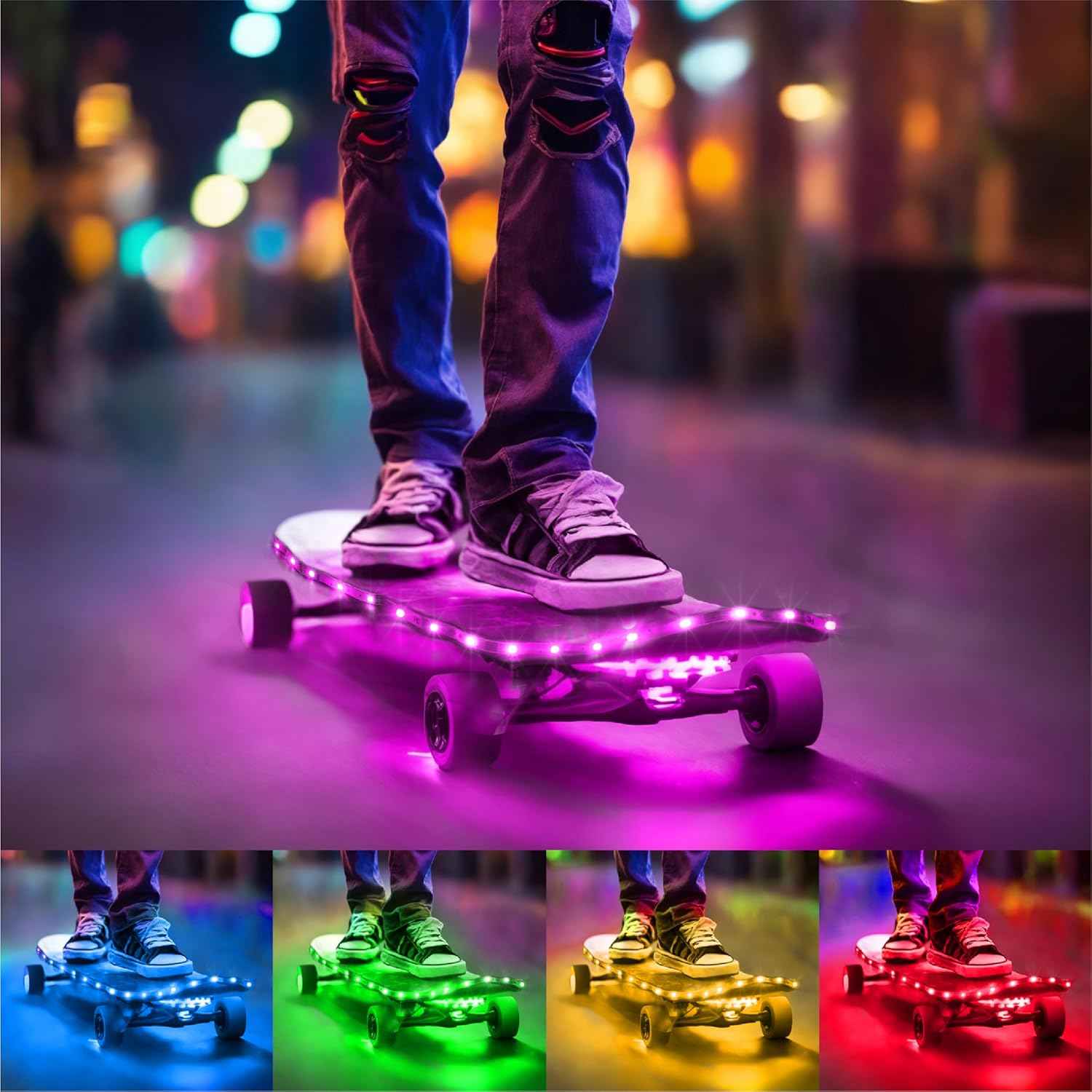 GlowGlide RGB Strip Lights – Child Friendly Ambient Lighting for Playroom and Bedroom with Timer and Remote