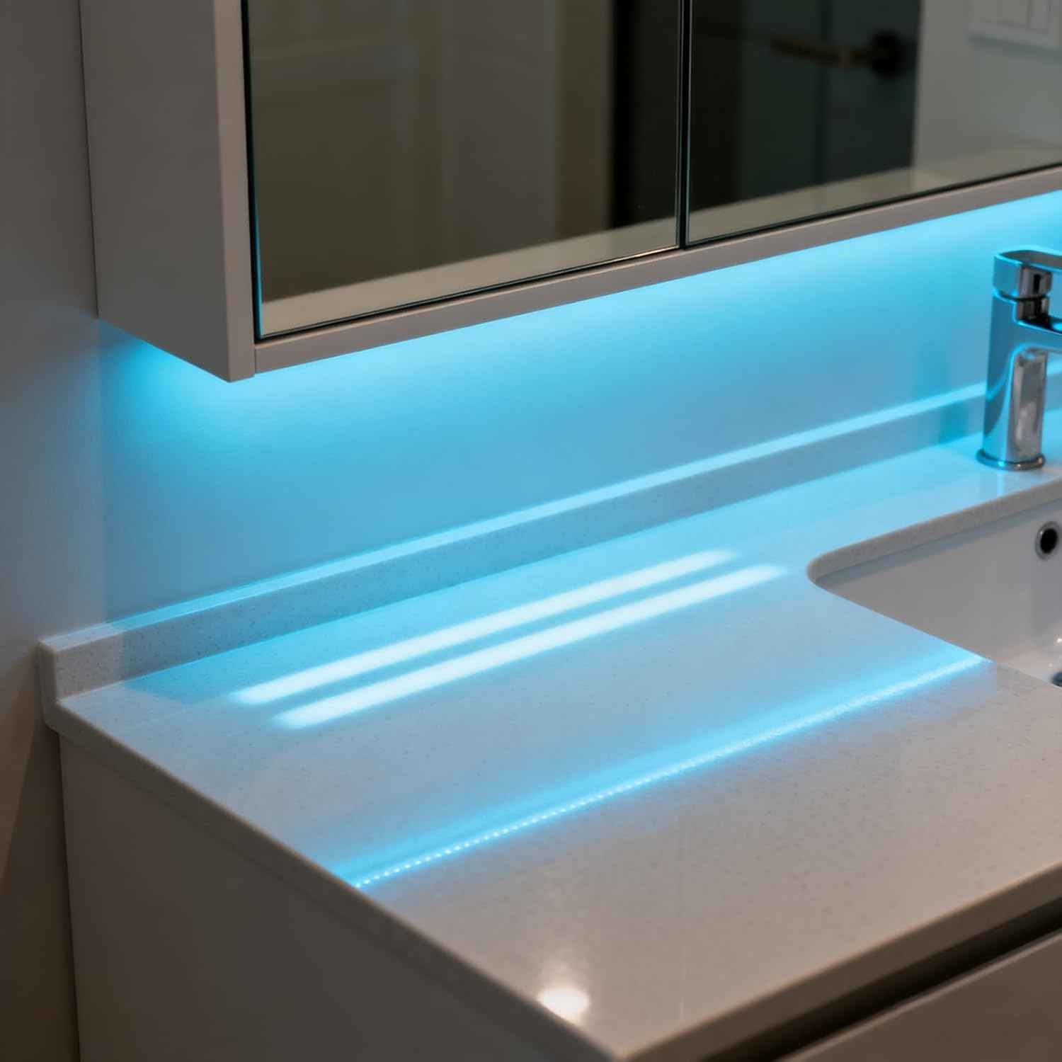 VOLTRONIC GlowStrip LED Strip Lights – Flameless, Cool Touch Accent Lighting for Bedrooms and Living Rooms
