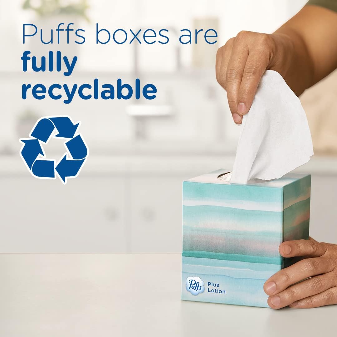 Puffs_Plus_Lotion_with_Vicks_Facial_Tissues,_4_Cubes,_48_Tissues_per_Box_Pack_Napkin