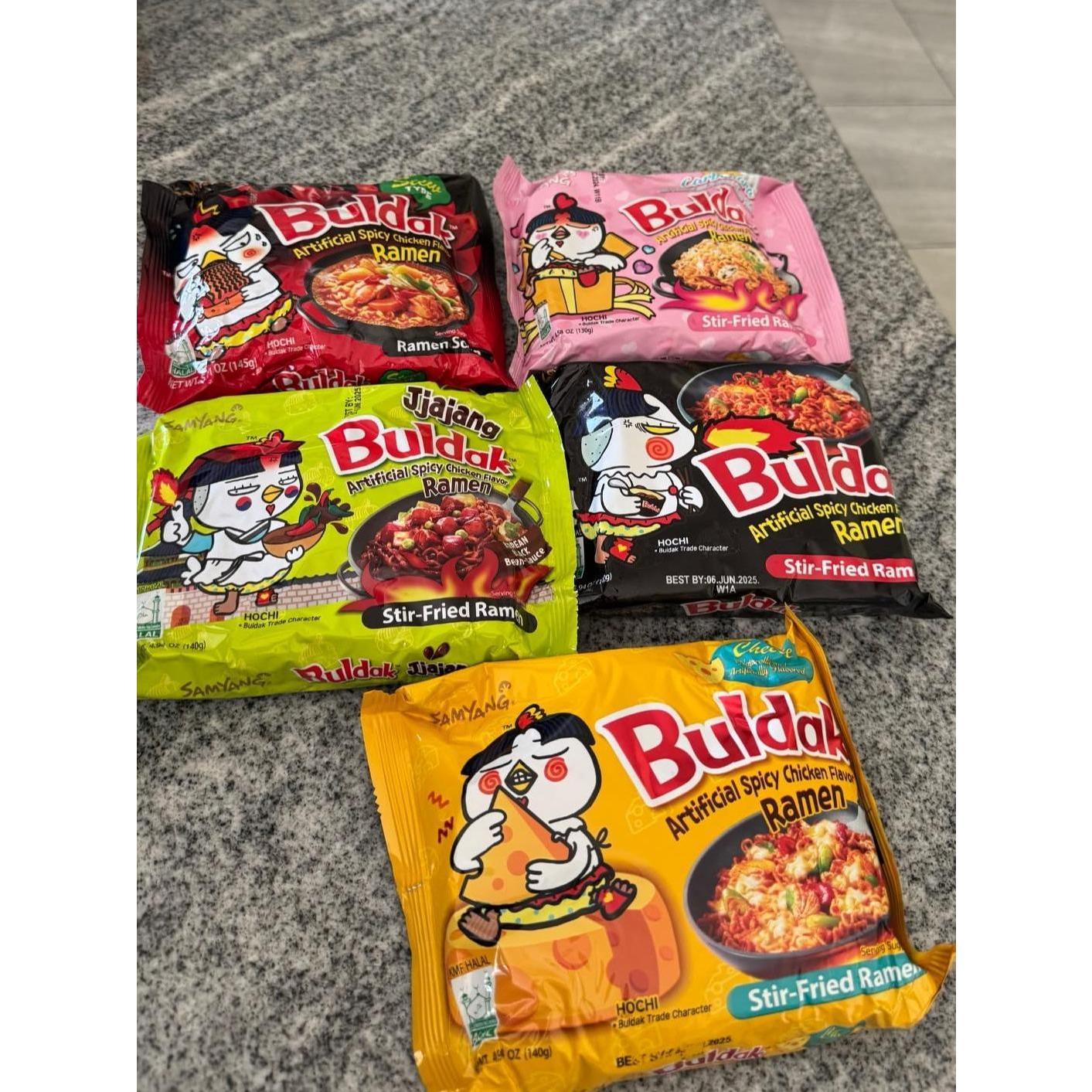 Samyang_Buldak_Chicken_Stir_Fried_Ramen_Korean_Ramen_5_Flavor_Combo_5_Pack_-_Instant_Food