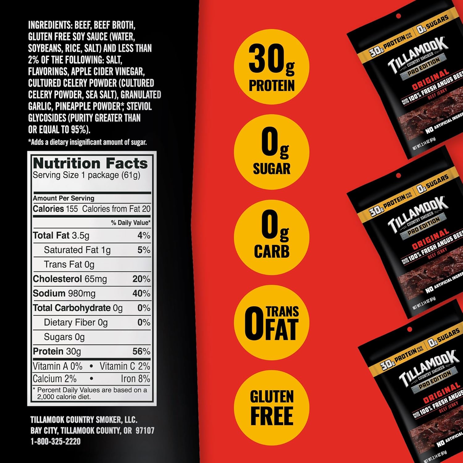 Tillamook_Beef_Jerky,_Country_Smoker_PRO_Edition,_Zero_Sugar,_Original,_2.14_Oz,_Real_Hardwood_Smoked_Fresh_Angus_Beef,_Low_Carb,_High_Protein,_Ready_to_Eat_Keto_Snack_for_Athletes,_Gluten_Free