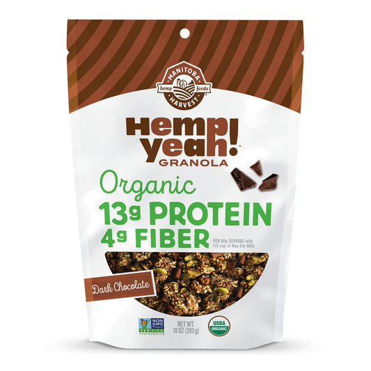 Manitoba_Harvest_Hemp_Yeah!_Granola_10_oz_-_Dark_Chocolate,_13_g_Protein,_3_g_Omegas_3_&_6,_4_g_Fiber,_Organic_&_Non-GMO,_Breakfast_Muesli