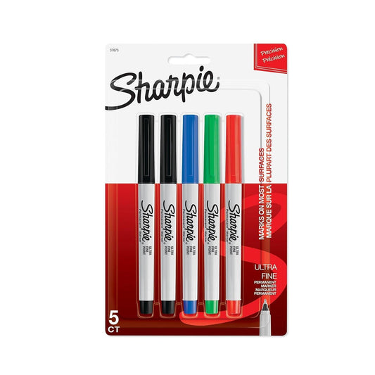 Sharpie_37675PP_Permanent_Markers,_Ultra_Fine_Point,_Assorted_Colors,_5_Count