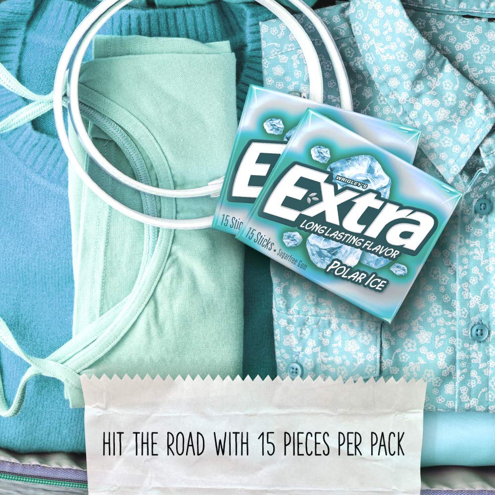 EXTRA_Polar_Ice_Sugarfree_Gum,_15_Sticks_(Pack_of_10)
