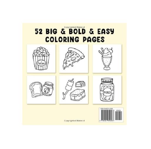 Coloring_Book_for_Adults_anids,_Designs_for_Relaxation_Featuring_a_Variety_of_Foods,_Drinks,_Desserts_and_Fruits_(Bold_&_Easy_Coloring)_Paperback