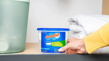 DampRid Fragrance Free Disposable Moisture Absorber 10.5 oz 3 Pack – Uncluttered Bathroom Dehumidifier for Intentional Homes