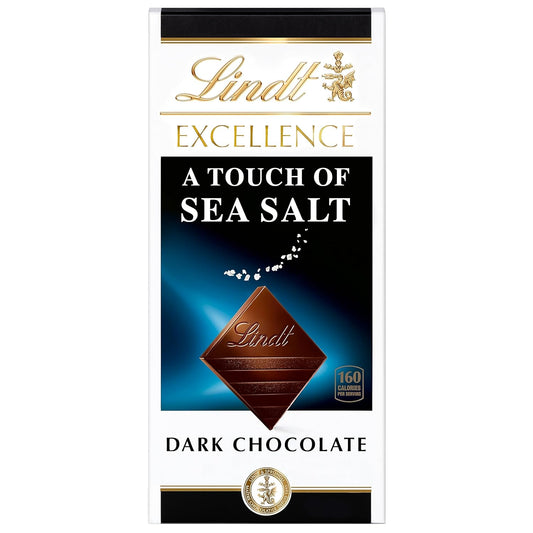 dark chocolate base balanced with hand-harvested sea salt crystals