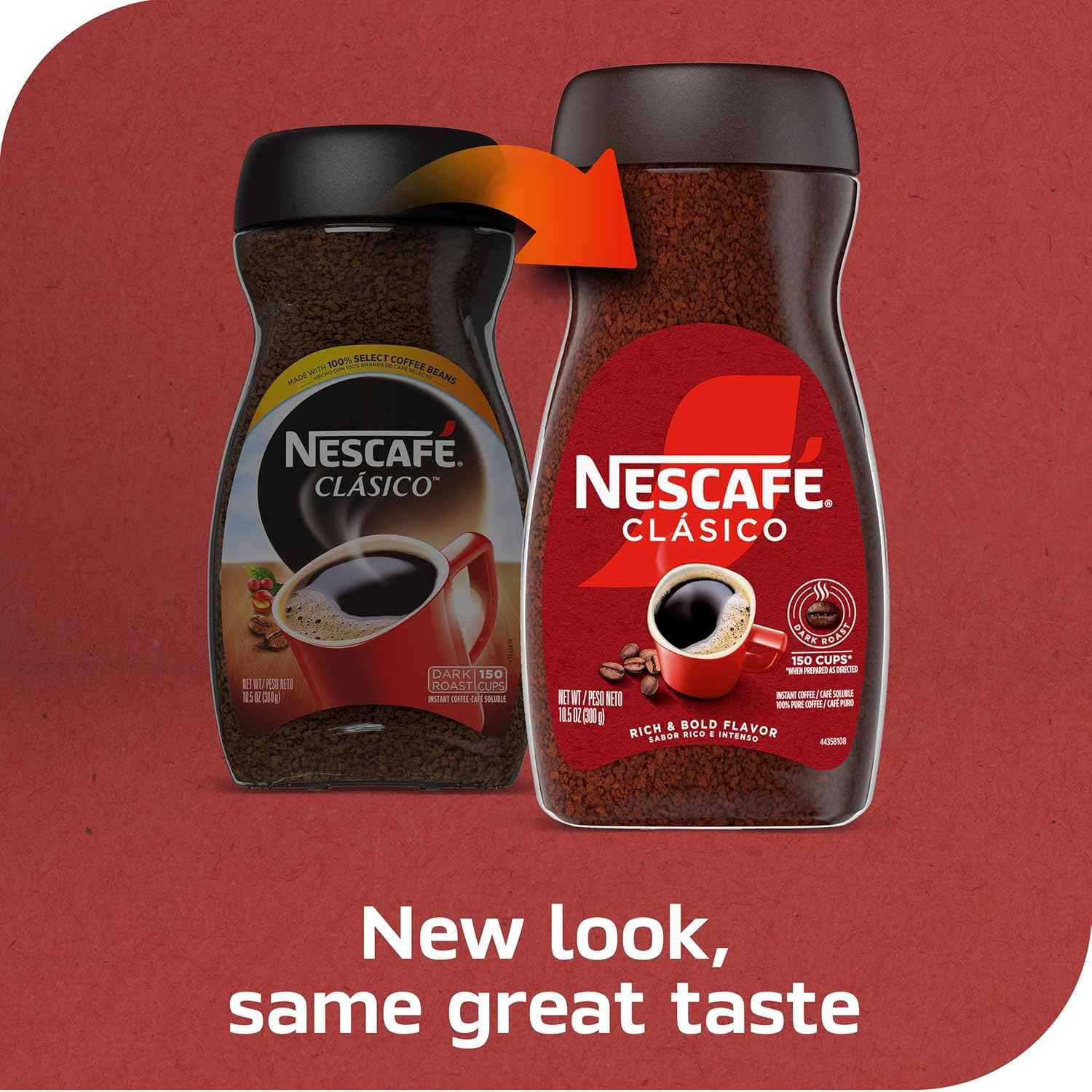 NESCAFÉ CLÁSICO Instant Coffee – Holiday Gift for Mom, No-Brew Dark Roast for Busy Households