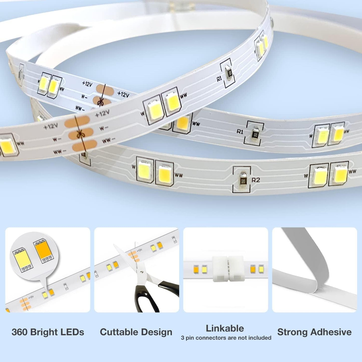 DAYBETTER Under Cabinet Task Lights – Home Office and Kitchen Focus Lighting, 1500 Lumens Dimmable