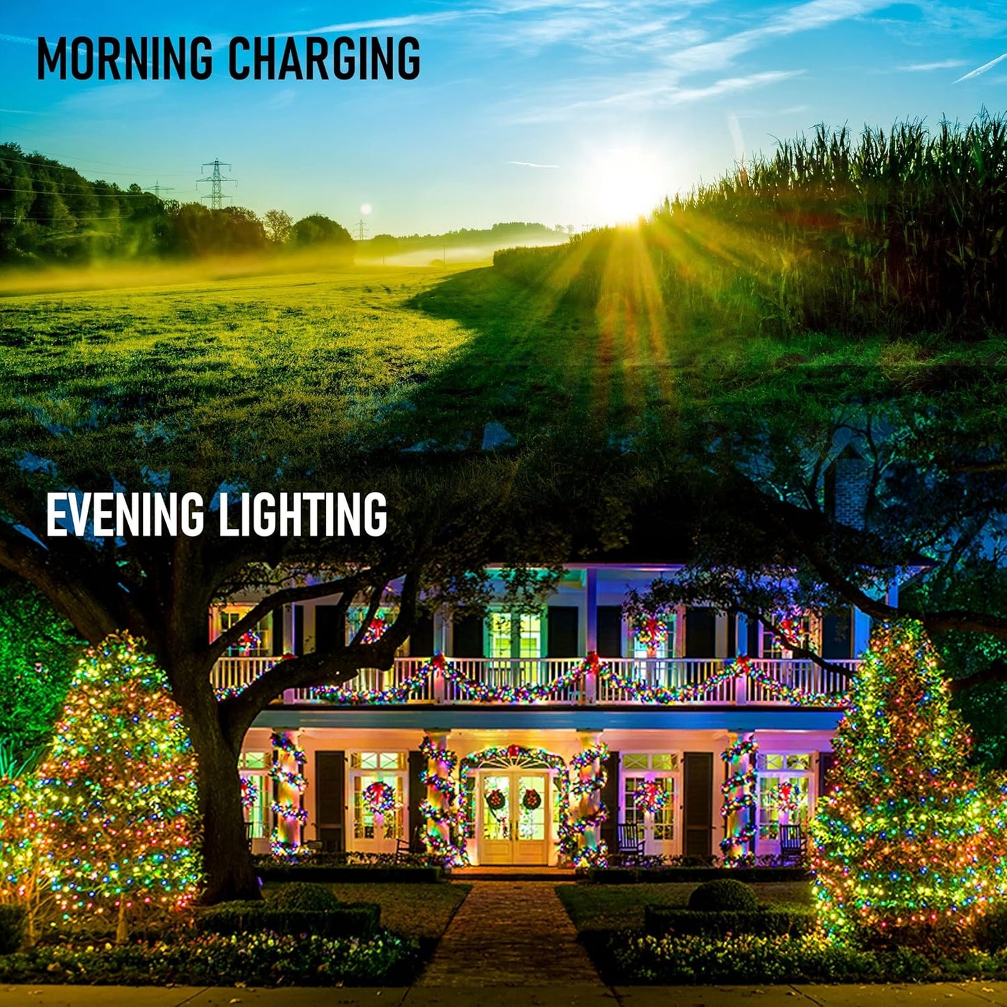 Dazzle Bright Solar String Lights – Flameless Indoor and Outdoor Lighting, Cool-to-Touch LEDs for Worry-Free Use