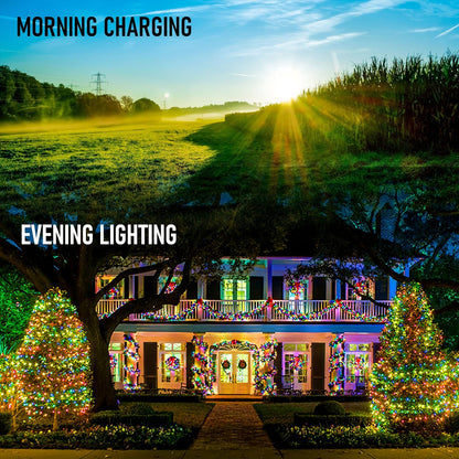 Dazzle Bright Solar String Lights – Flameless Indoor and Outdoor Lighting, Cool-to-Touch LEDs for Worry-Free Use