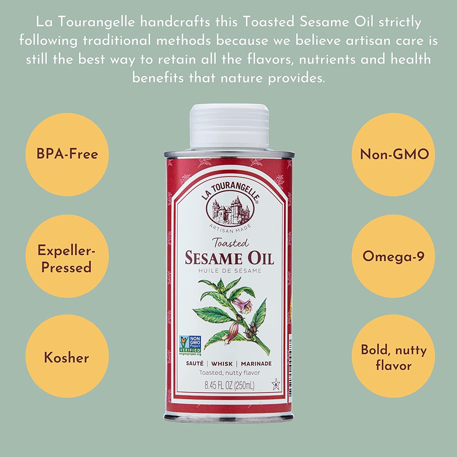 La_Tourangelle,_Toasted_Sesame_Oil,_Great_for_Cooking,_Add_to_Noodles,_Stir-Fry,_Vegetables,_Vinaigrettes,_and_Marinades,_16.9_Fl_Oz