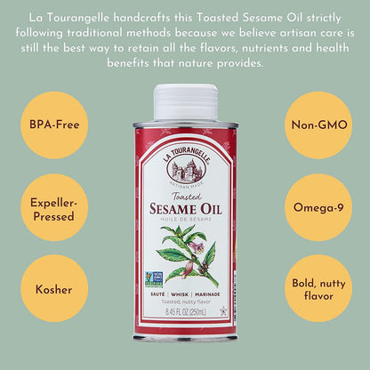 La_Tourangelle,_Toasted_Sesame_Oil,_Great_for_Cooking,_Add_to_Noodles,_Stir-Fry,_Vegetables,_Vinaigrettes,_and_Marinades,_16.9_Fl_Oz