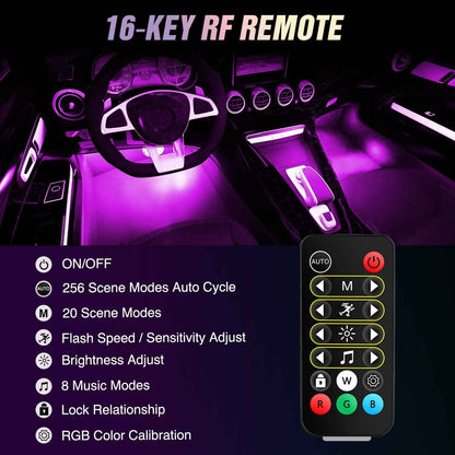 Nilight Premium RGB-IC Interior Accent Kit – High End Cabin Lighting for Show Cars and Custom Builds