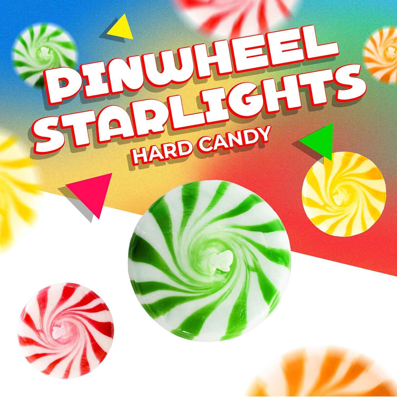 Fruit Starlights Hard Candy – Classic Assorted Pinwheel Candy, 1 lb Bulk Gift Bag for Birthday Party Favors and Holiday Hosting