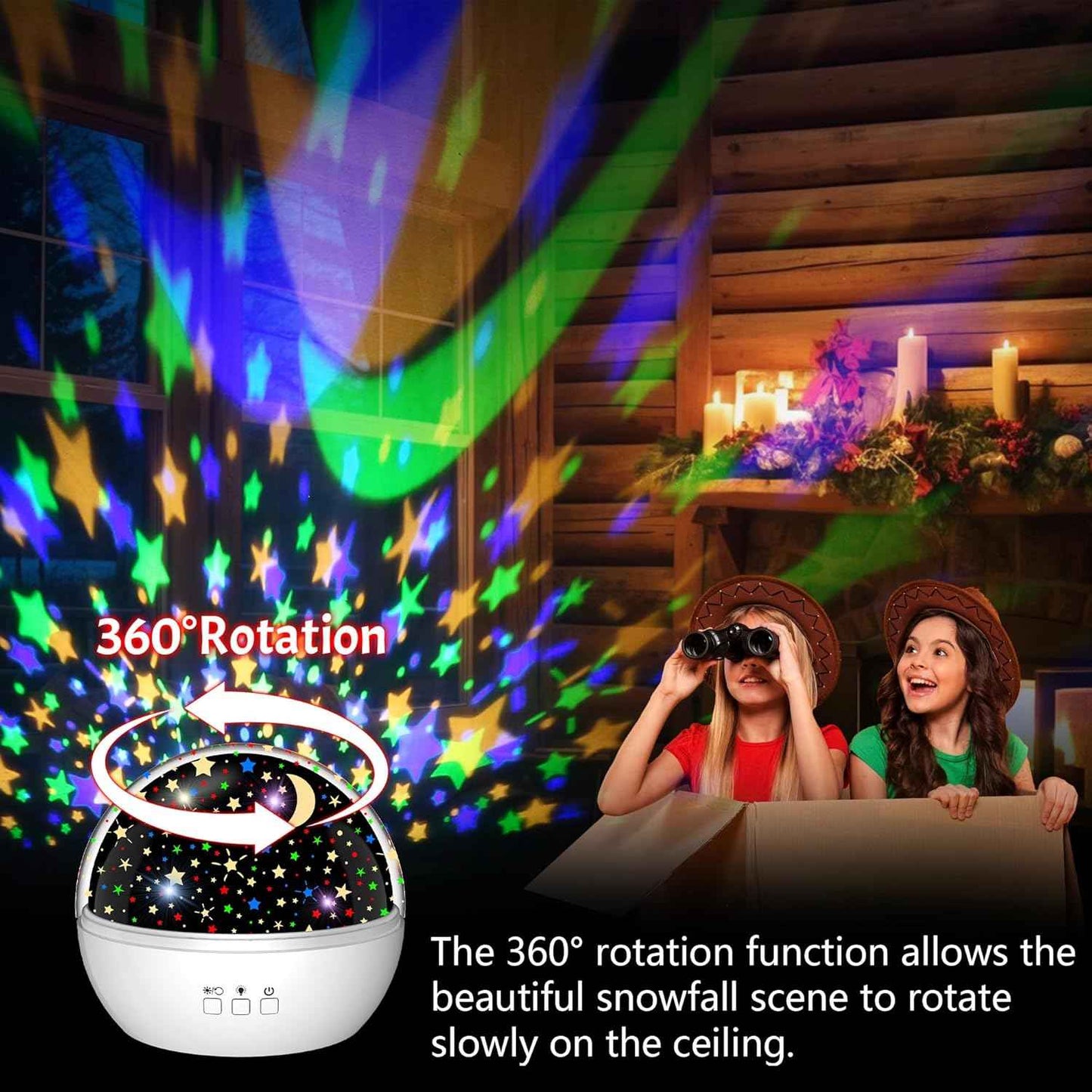 LuminoCrib Snowflake Night Light – Ready-to-Give Holiday Present for Baby Boys and Girls, No Batteries Required