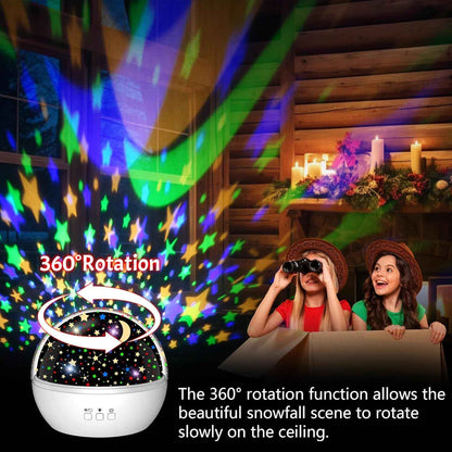 LuminoCrib Snowflake Night Light – Ready-to-Give Holiday Present for Baby Boys and Girls, No Batteries Required