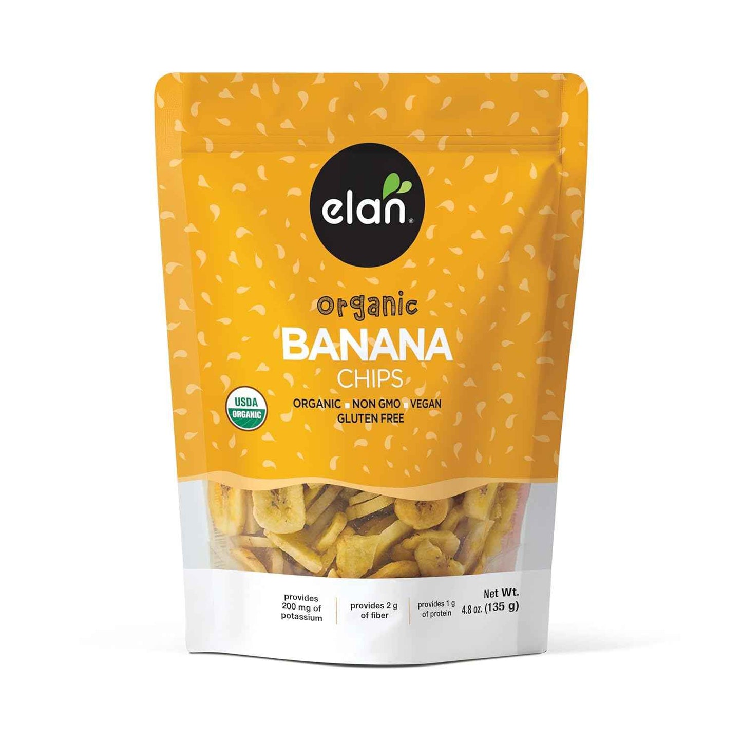 Elan Organic Banana Chips – Thoughtful Healthy Gift Basket Add-In for Birthdays and Housewarmings, 4 Pack