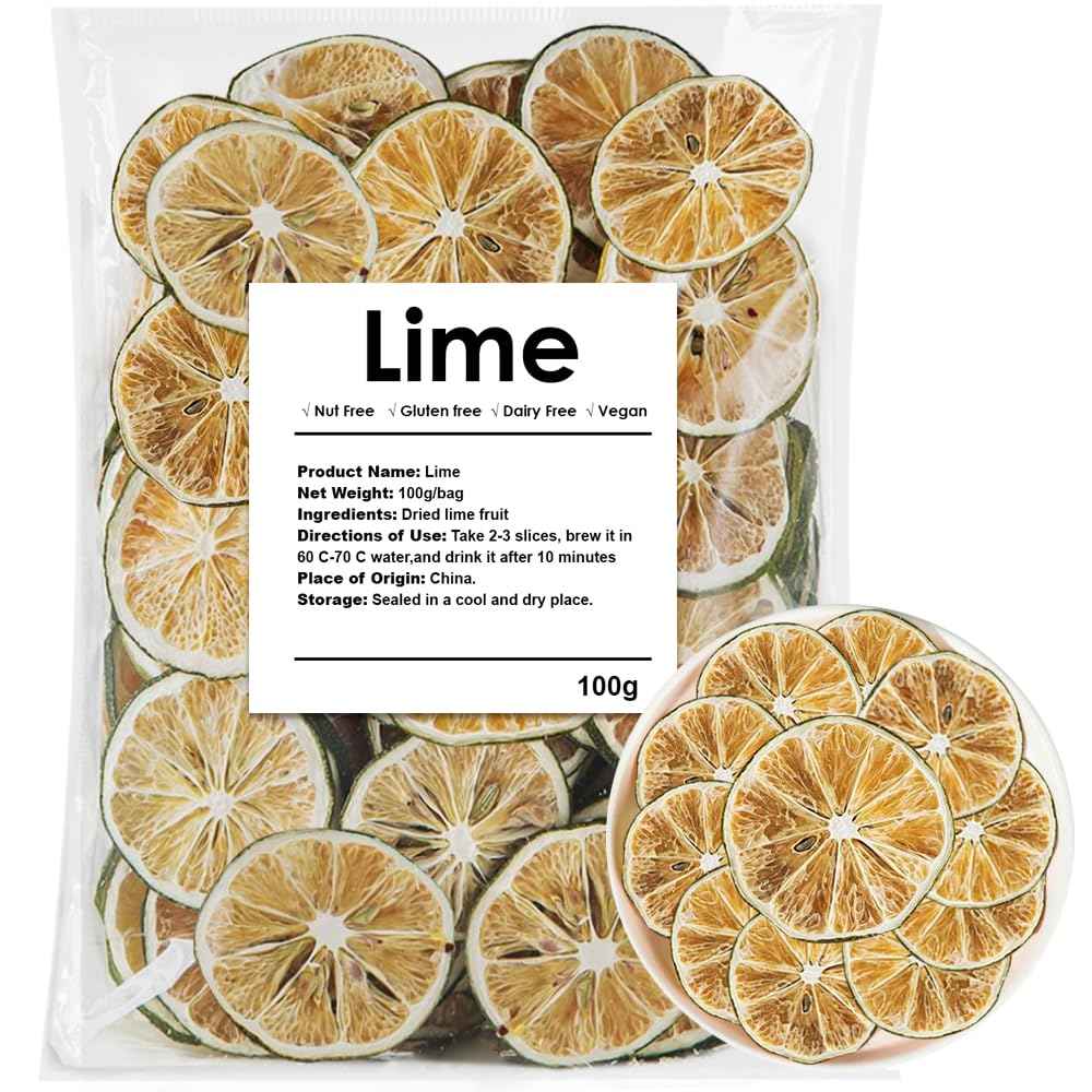 Citrico Dried Lime Slices for Cocktails – Clutter-Free Pantry Staple for Clean Kitchens