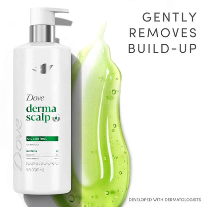 Dove Derma Scalp Oil Control Shampoo – Non-Irritating Wash Safe for Sensitive Skin Routines