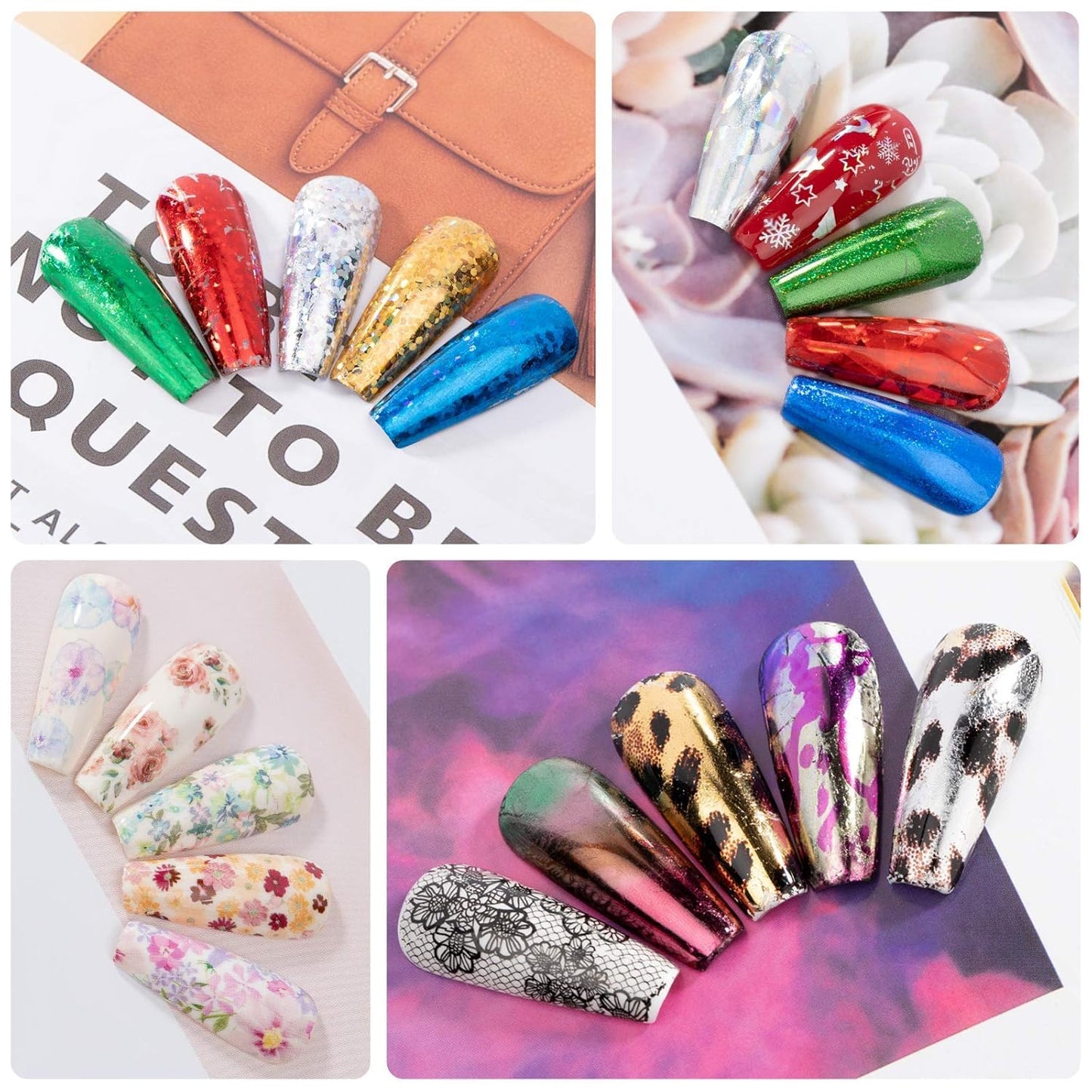 designed to be used in combination with nail foil stickers for transfer designs