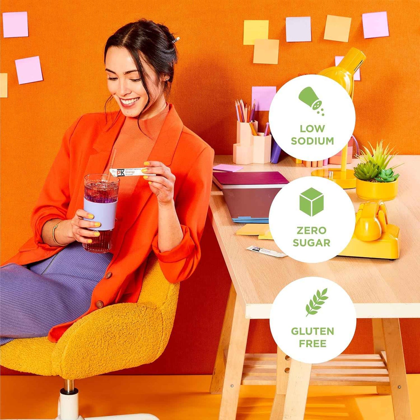 Pure Kick Hydration Singles To Go Drink Mix – Mindful Morning Hydration Boost for Health-Conscious Adults, 72 Packets