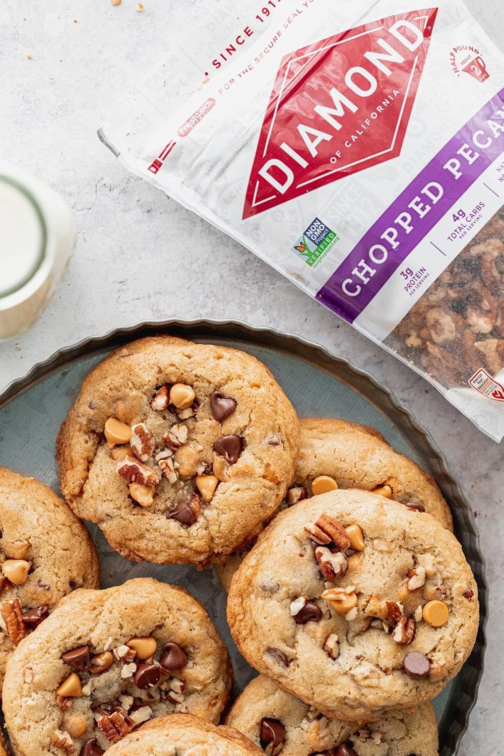 Diamond of California Chopped Pecans – Gourmet Hostess Gift for Holiday Baking, Premium Pantry Addition for Cheese Board Lovers