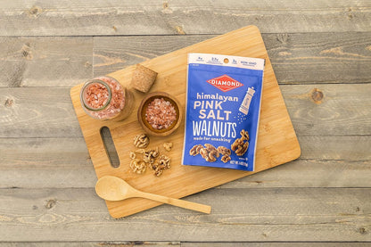 Diamond of California Himalayan Pink Salt Walnuts – Office Desk Drawer Snack for Focused Workdays