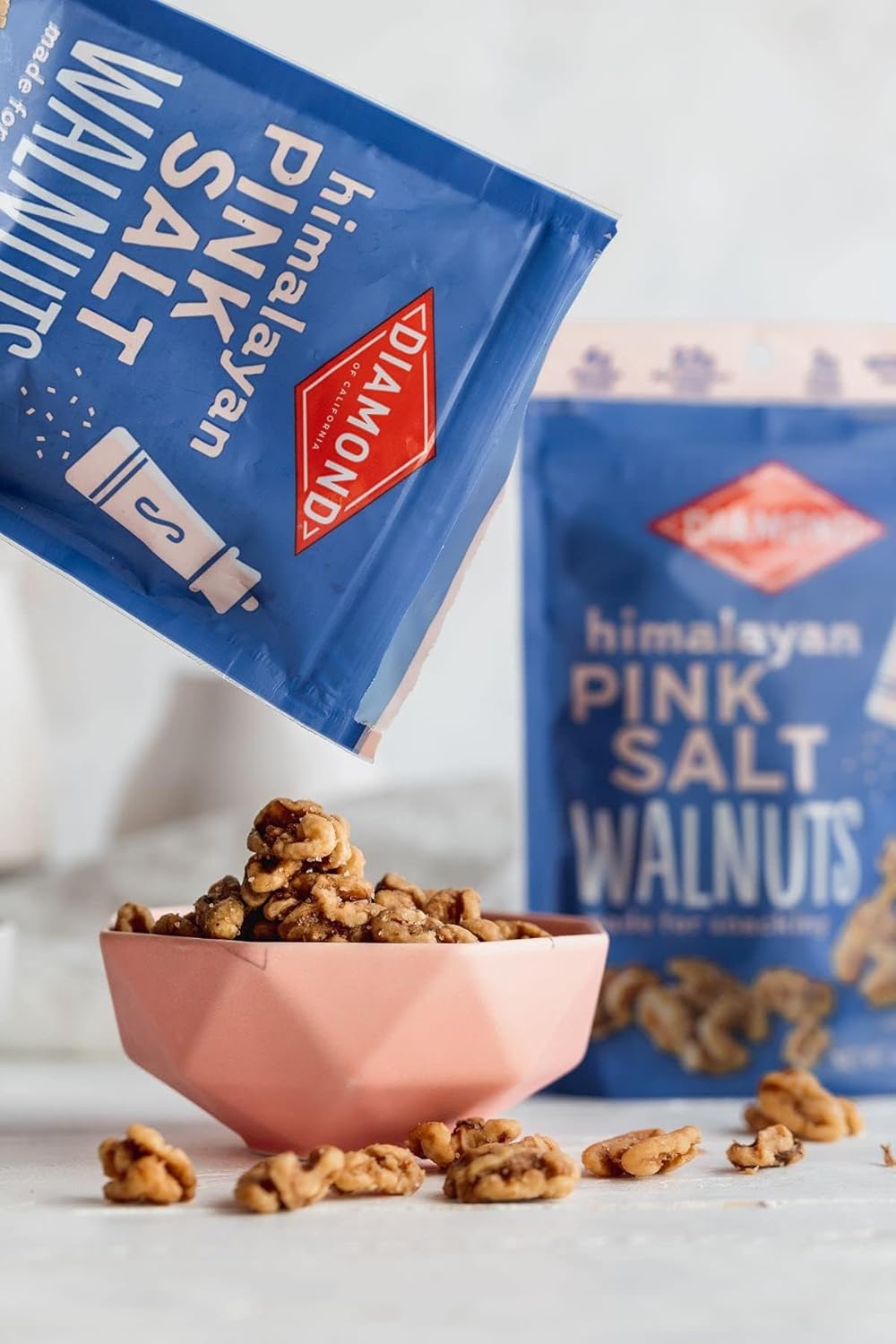 Diamond of California Himalayan Pink Salt Walnuts – Office Desk Drawer Snack for Focused Workdays