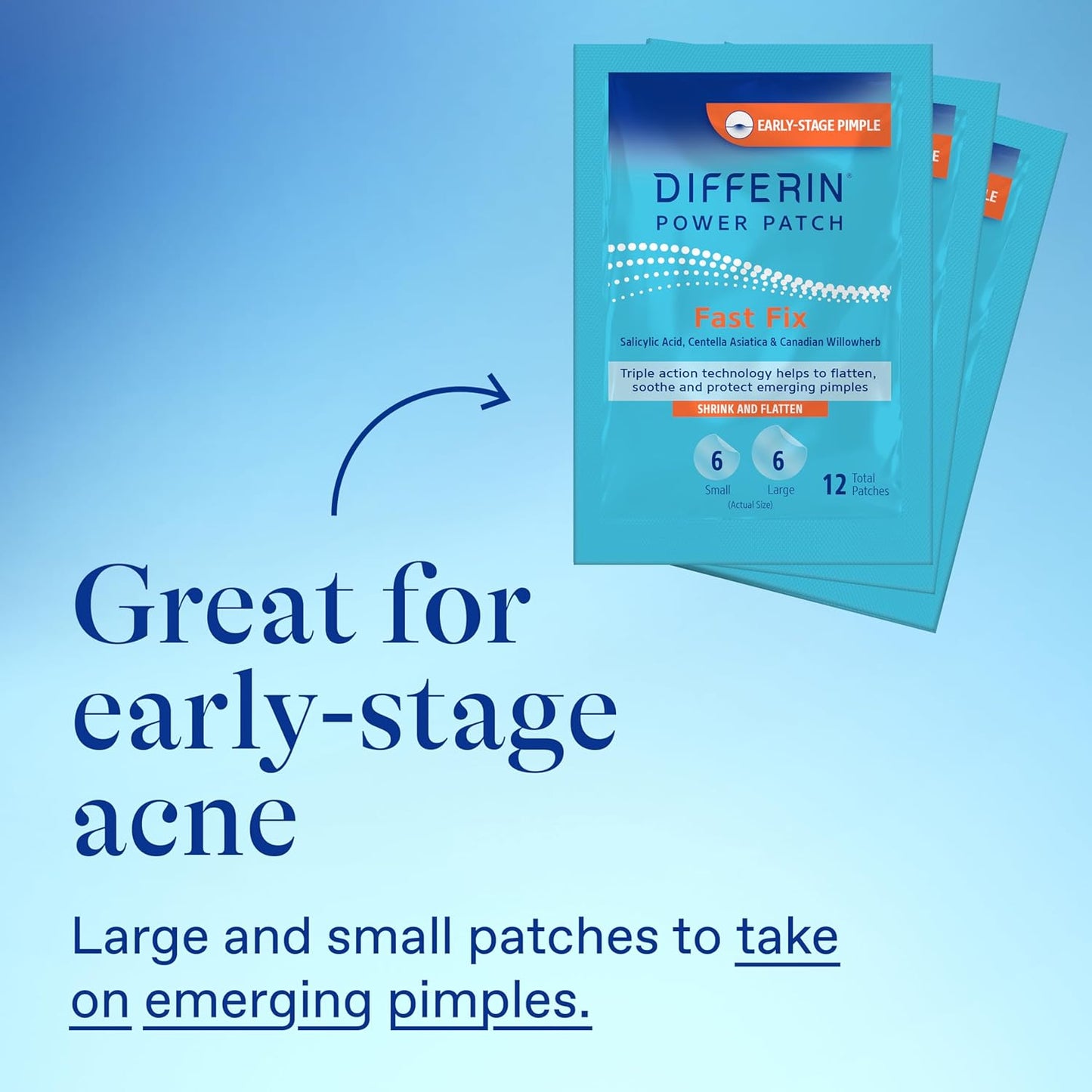 Differin Acne Patches – Daytime Focus Helper, Invisible Wear Under Makeup for Work